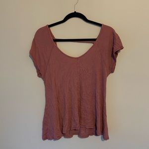 Anthropologie Short Sleeve Open Back